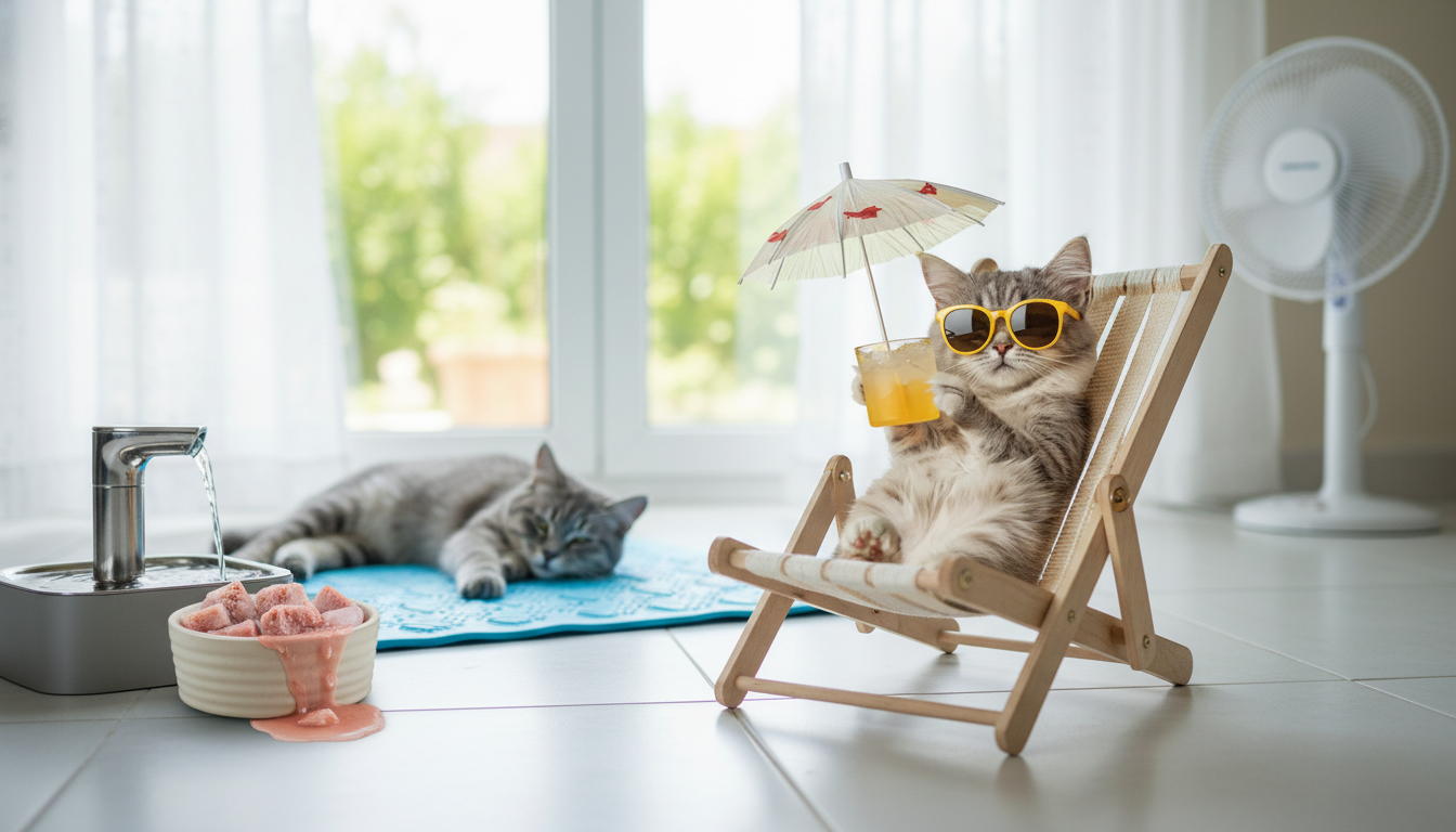 Keep Cats Cool in Hot Weather: Safe Tips & Heat Signs