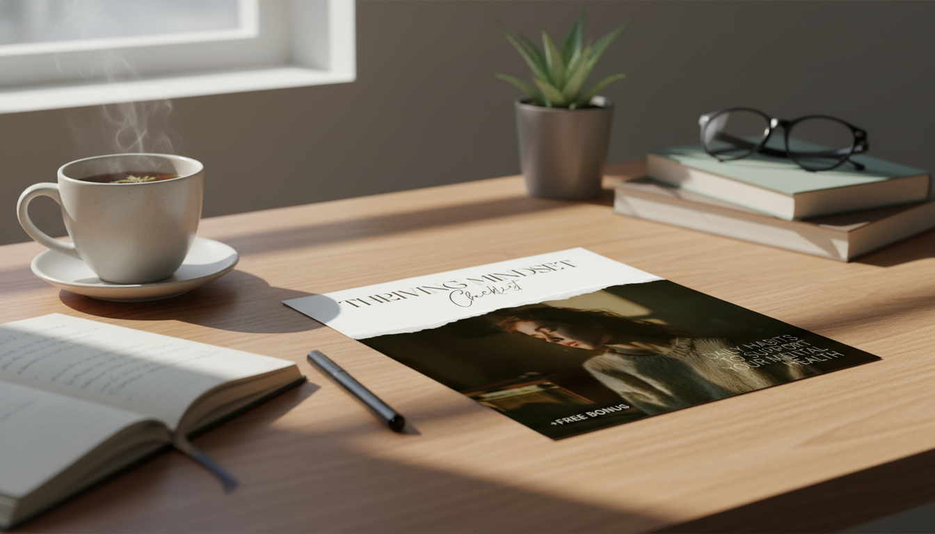 Thriving Mindset Daily Checklist for Better Mental Health