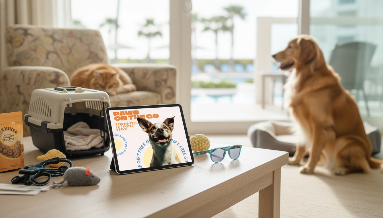 Calm Pet Hotel Stays: Dogs & Cats Travel Checklist