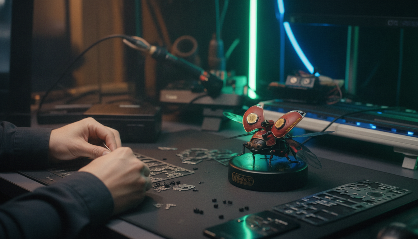 Build the Cyberpunk Scout Beetle 3D Metal Puzzle Kit