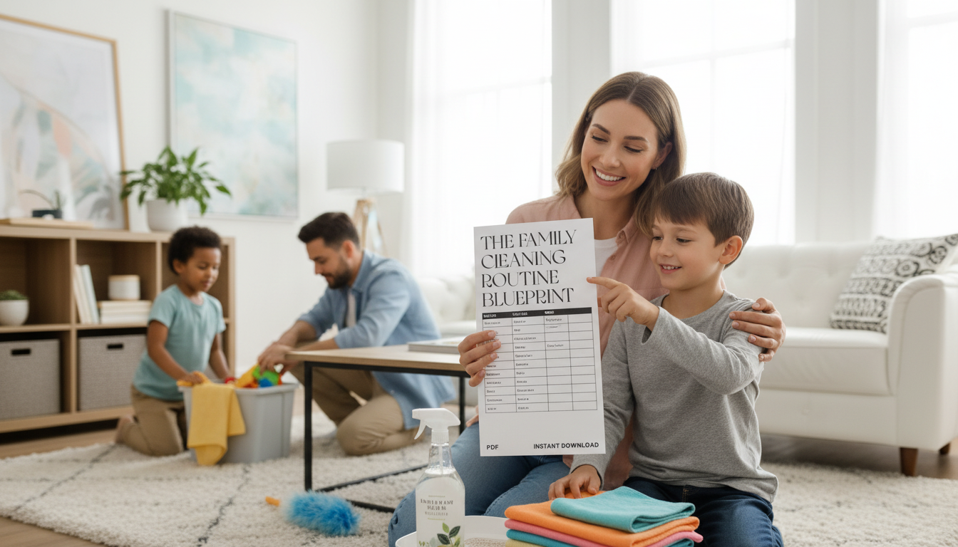 Family Cleaning Routine Blueprint: Daily, Weekly, Monthly