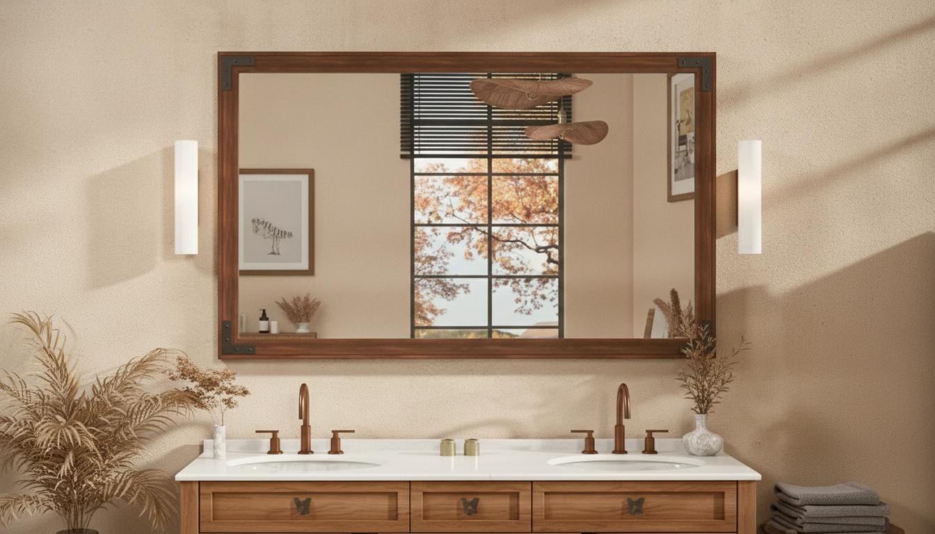 Rustic Black Wood Wall Mirror: Styling, Size & Hang Tips